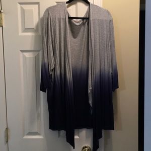 Soft knit dip dye cardigan, Lane Bryant